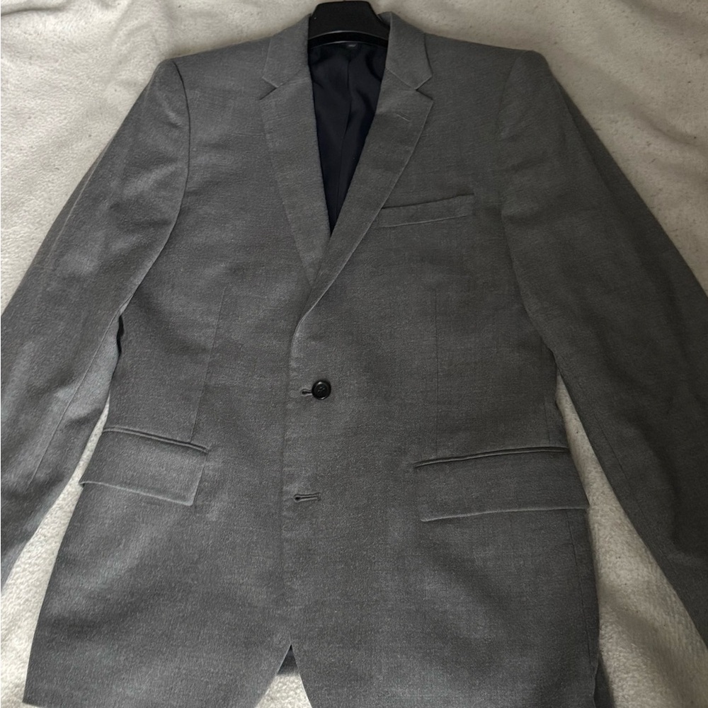 J.Crew Thompson Heather Gray Wool Flannel Suit Jacket